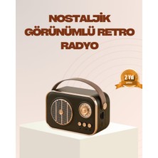 Belirtilmemiş Retro Bluetooth Radyo – Nostaljik Tasarım Tf Kart ve USB Destekli