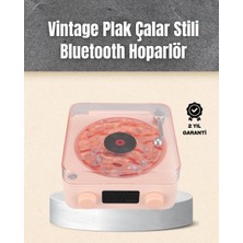 Belirtilmemiş Retro Bluetooth Hoparlör – Yumuşak Gece Lambası ve Saat Göstergeli