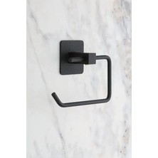 Frefly Store Metal Yapışkanlı Tuvalet Kağıdı Askısı, Siyah