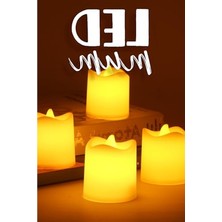Frefly Store 4 Adet Mini LED Mum Seti, Pilli ve Dumansız Dekoratif Işık