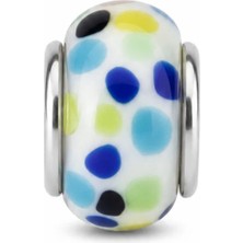 Hector Co Jewellery Tasarım Murano Cam Color Pop Serisi Renkli Konfeti Desenli Charm