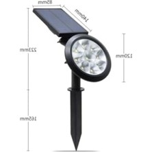 Frefly Store 18W Güneş Enerjili LED Çim Armatürü (Amber)