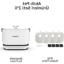 Frefly Store Otomatik Bataryalı Kedi Su Pınarı, Şarjlı ve Yedek Filtreli