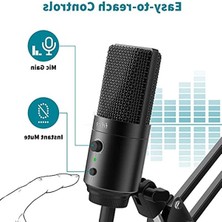 Frefly Store Kondansatör Mikrofon, Pop Filtre ve Kulaklık Bağlantısı ile
