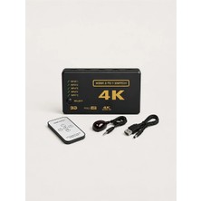4K HDMI Çoklayıcı Switch 5 Port Kumandalı - Ultra Hd Splitter Çoğaltıcı