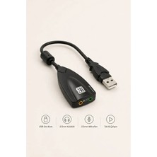 Harici 7.1 USB Ses Kartı - 12 Kanal 5hv2 Destekli Kulaklık Mikrofon Çevirici (4687)
