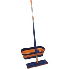 Frefly Store Yeniden Kullanılabilir Tekerlekli Mikrofiber Mop Seti - 1 Yedek Bez Dahil