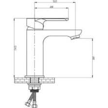 Frefly Store Açılır Kapanır Lavabo Bataryası, Sıcak ve Soğuk Su Girişi ile Kullanım Kolaylığı