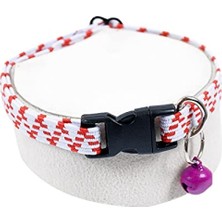 Frefly Store Ayarlanabilir Elastik Zilli Kedi ve Köpek Boyun Tasması