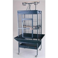 Frefly Store Ayaklı Papağan Kafesi, Siyah, 61X56X165 cm