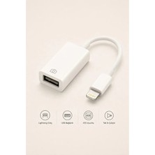Lightning USB Otg Dönüştürücü Kablo - iPhone 14 13 12 11 Pro Max x iPad Uyumlu