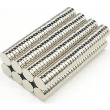 Frefly Store Yuvarlak Güçlü Neodyum Mıknatıs, 100 Adet 8X2MM Set