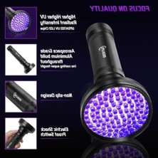 Frefly Store 100 LED Uv El Feneri - 395NM Mor Işık