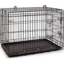 Frefly Store Siyah Metal Kedi ve Köpek Kafesi, 60X41X50 cm