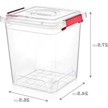 Frefly Store Şeffaf 11 Lt Kapasiteli Kiler Box