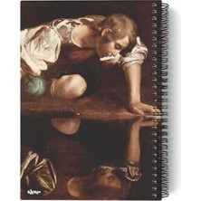 Frefly Store A5 Spiralli Defter, 100 Sayfa Çizgisiz Tasarım, Caravaggio Temalı