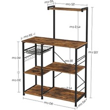 Frefly Store Mikrodalga Standı, Tel Sepetli, Mutfak Için Ekstra Depolama Alanı