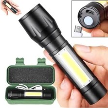 Frefly Store Şarjlı LED El Feneri, 200 Lm ve 3 Mod Işık Seçeneği