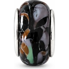 Lovecharm Tasarım Midnight Marble – El Yapımı Murano Cam Charm