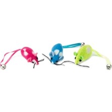 Frefly Store Peluş Zilli Fare Oyuncağı, 5 Cm, 3'lü Set