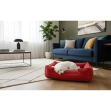 Frefly Store Kedi ve Küçük Köpek Yatağı, Kırmızı Renk, 60X45 cm
