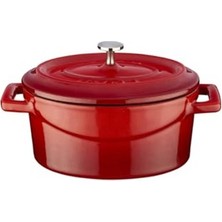 Frefly Store Kırmızı Metal Oval Mini Tencere, Şık Mutfak Aracı
