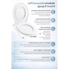 Frefly Store Kaydırmaz Alt Kapaklı Klozet Kapağı, Kolay Temizlenebilir ve Dayanıklı