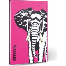 Frefly Store Hayvan Figürlü Dokulu Çizgili Defter, Fil Deseni ile Le Color Tasarımı