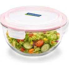 Frefly Store Yuvarlak Cam Saklama Kabı 2000 ml Pratik Gıda Depolama