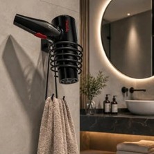 Frefly Store Yapışkanlı Fön Makinesi Askısı, Delme Gerektirmeyen Pratik Kullanım