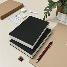 Frefly Store Kraft Kapaklı A5 Defter, 180 Derece Açılabilir, Kareli Sayfalar, El Işçiliği ile Üretilmiş
