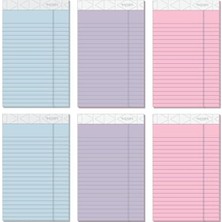 Frefly Store 12,7 x 20,3 cm Boyutunda 50 Yapraklı Renkli Legal Pad Seti