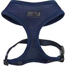 Frefly Store Yumuşak Polyester Köpek Tasma - Ayarlanabilir Göğüs Kayışı - Lacivert - Xs