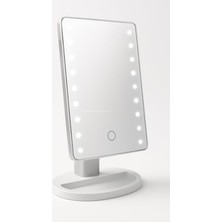 Frefly Store Busstier LED Işıklı Makyaj Aynası Dokunmatik 3 Işık Modlu Ayarlanabilir Oynar Başlıklı Masa Üstü Ayna Beyaz Işık Gün Işığı Sıcak Işık