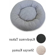 Frefly Store Ultra Yumuşak Kumaşlı Donut Şeklinde Kedi ve Köpek Yatağı
