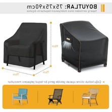 Frefly Store Su Geçirmez Bahçe Koltuk Örtüsü, Ağır Hizmet Tipi, Dış Mekan Koruma