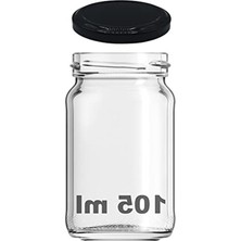 Frefly Store 105 ml Şeffaf Cam Kavanoz, 6 Adet Metal Kapaklı Konserve Seti