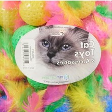 Frefly Store Evcil Hayvanlar Için 100 Adet Tüylü Top