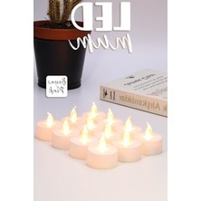 Frefly Store 24 Adet Pilli LED Mum, Mini Dumansız Alevli Dekoratif Işıldak