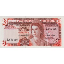 Banknoting Cebelitarık 1 Pound 1988 Çil.
