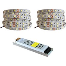 Frefly Store Beyaz Renk 10 Metre Şerit LED ve 12V 10 Amper LED Trafo Seti
