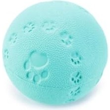 Frefly Store Kauçuk Sesli Top Oyuncağı, Turkuaz Renk, 7,5 cm