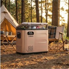 Frefly Store 59 Litre Çift Bölmeli Oto Buzdolabı, Bluetooth Bağlantılı Kompresör
