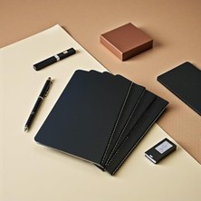 Frefly Store 4 Adet Çizgisiz Terzi Dikişli Not Defteri, A5 Boyutunda Planlama Için Ideal