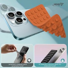 Frefly Store Silikon Vantuzlu Telefon Kılıfı Tutucu, Ahtapot Tasarımı, Turuncu