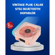 Belirtilmemiş Retro Saatli Bluetooth Hoparlör – Gece Lambalı Kristal Ses Kalitesi