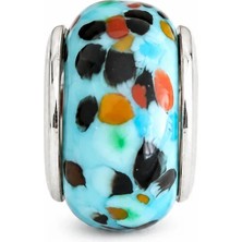 Lovecharm Tasarım Azure Mosaic Turkuaz – El Yapımı Murano Cam Charm