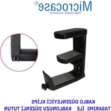 Frefly Store 360 Derece Dönme Özellikli Masaya Monte Ayarlanabilir Kulaklık Standı