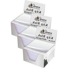 Frefly Store Beyaz Küp Blok Not Kağıdı 8x8 cm 3 Paket 400 Yaprak