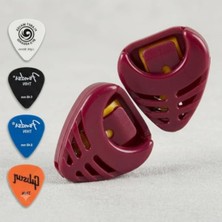 Frefly Store Bordo Gitar Pena Tutucu, 2 Adet Pena Şarjörü ve 4 Adet Pena